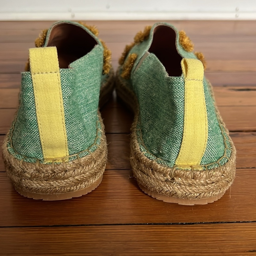 Silvia Cobos Womens SC SOIL MOCASINES Leather Flat Espadrilles Light Green - 10 - Picture 4 of 11
